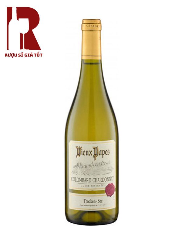 Rượu Vang Pháp Trắng Vieux Papes Colombard Chardonnay