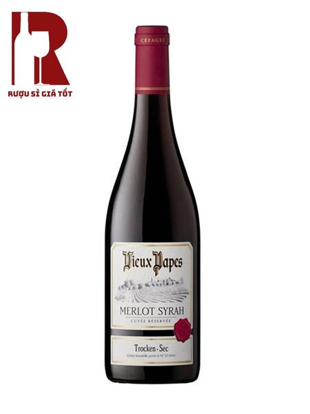 Rượu Vang Pháp Đỏ Vieux Papes Merlot Syrah