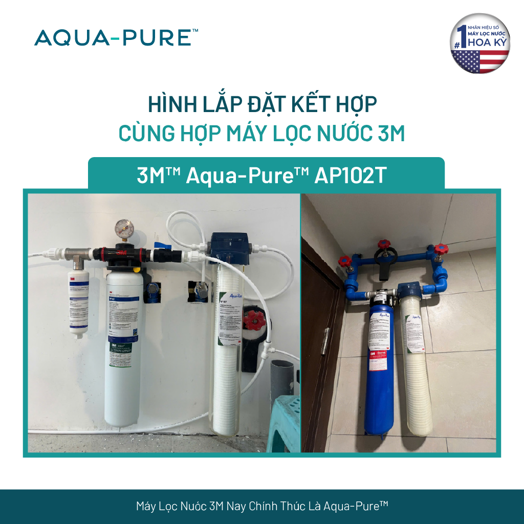  Lọc Thô Trong Suốt 3M™ Aqua-Pure™ AP102T - Xử Lý Tiền Lọc 
