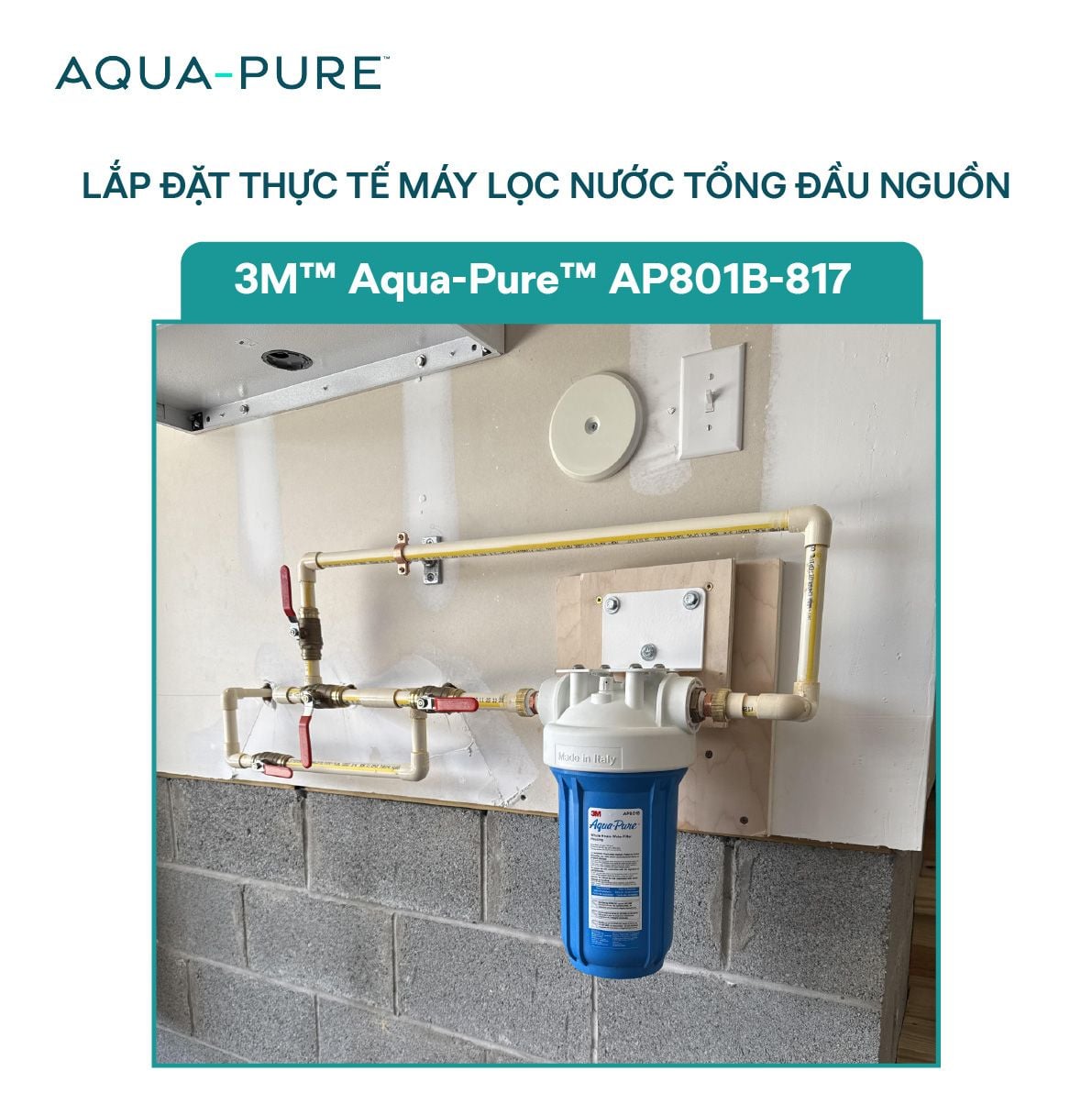  Máy Lọc Nước Tổng Đầu Nguồn Cao Cấp 3M™ Aqua-Pure™ AP801B-817 