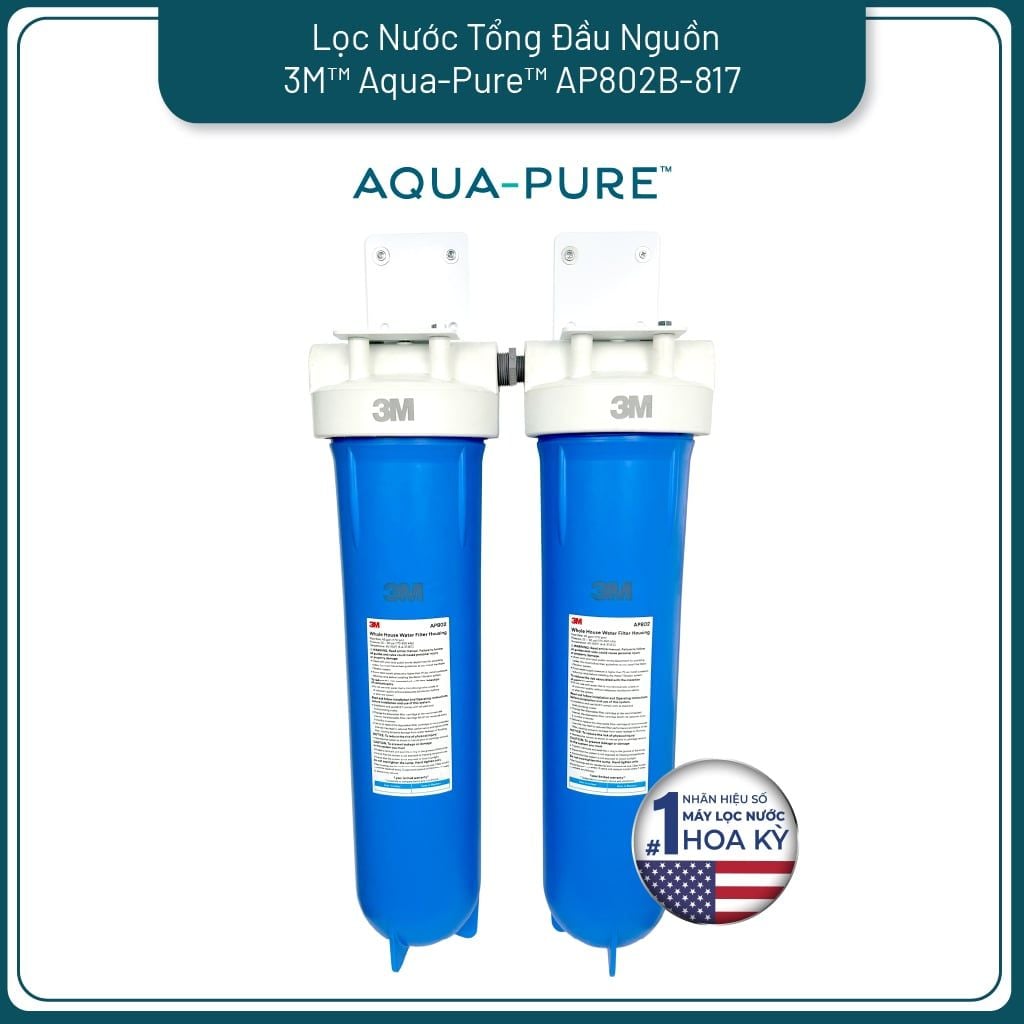  Máy Lọc Nước Tổng Đầu Nguồn Cao Cấp 3M™ Aqua-Pure™ AP802B-817 