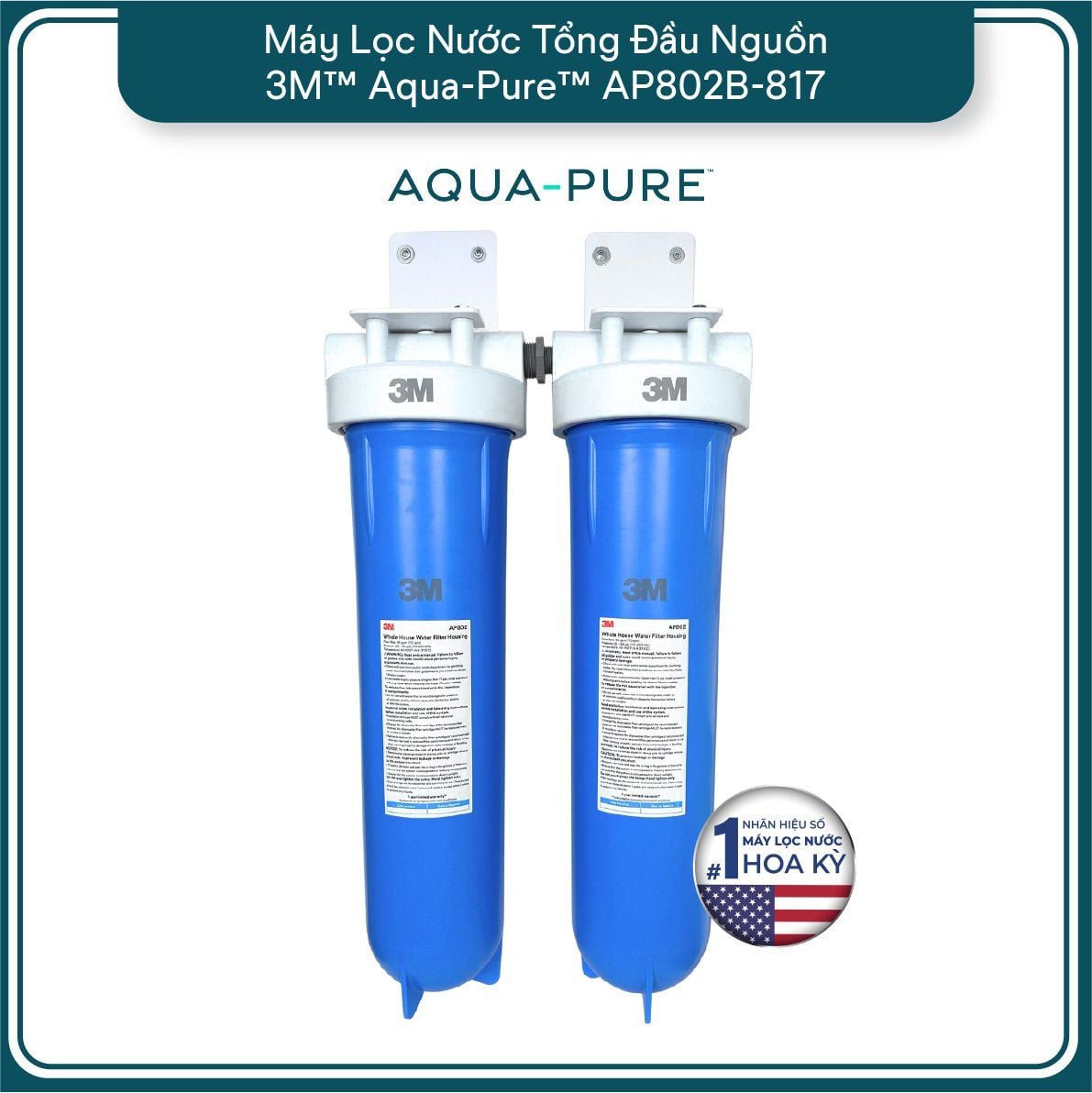  Máy Lọc Nước Tổng Đầu Nguồn Cao Cấp 3M™ Aqua-Pure™ AP802B-817 