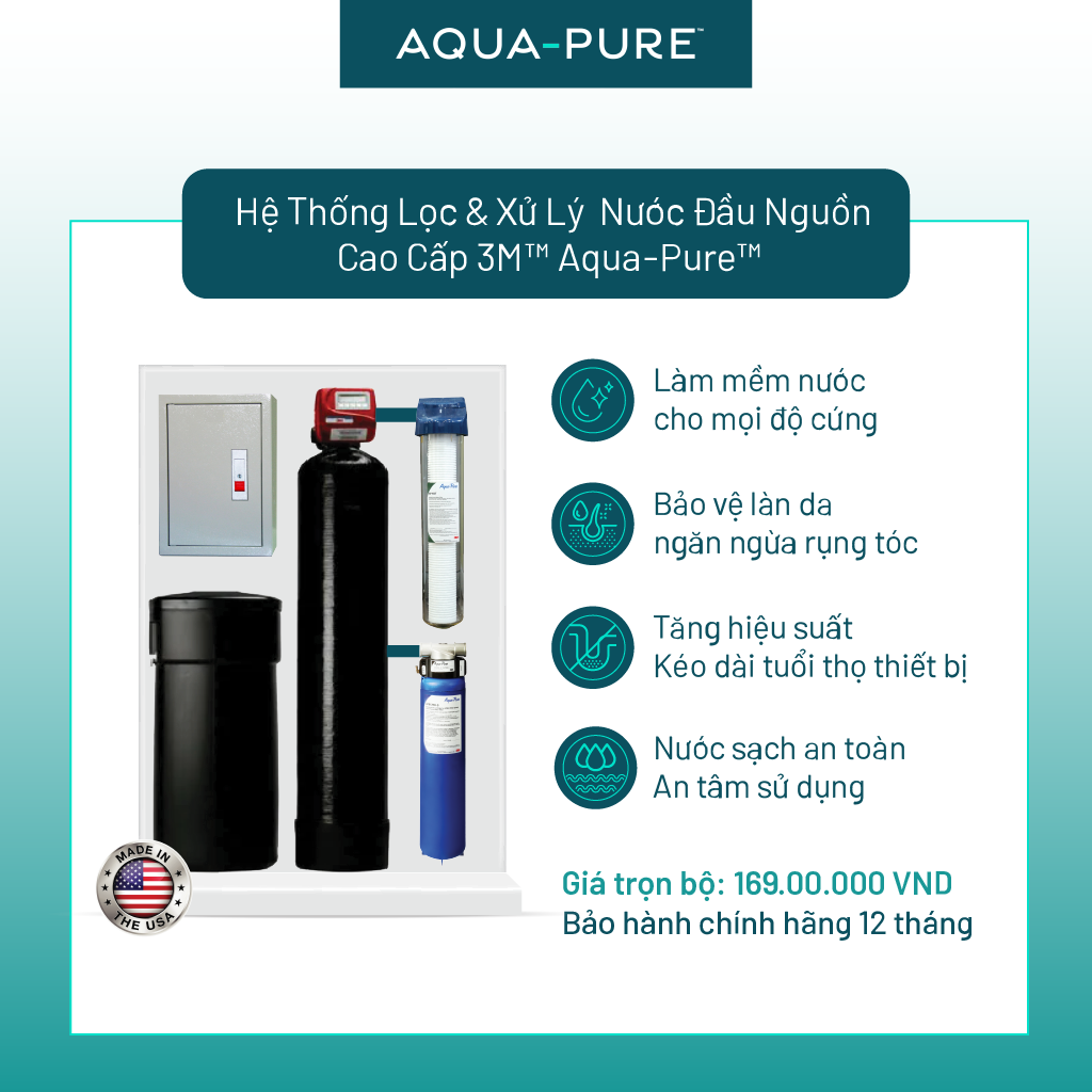  Hệ Thống Lọc Tổng Làm Mềm Nước 3M™ Aqua-Pure™ Dành Cho Biệt Thự - Villa 