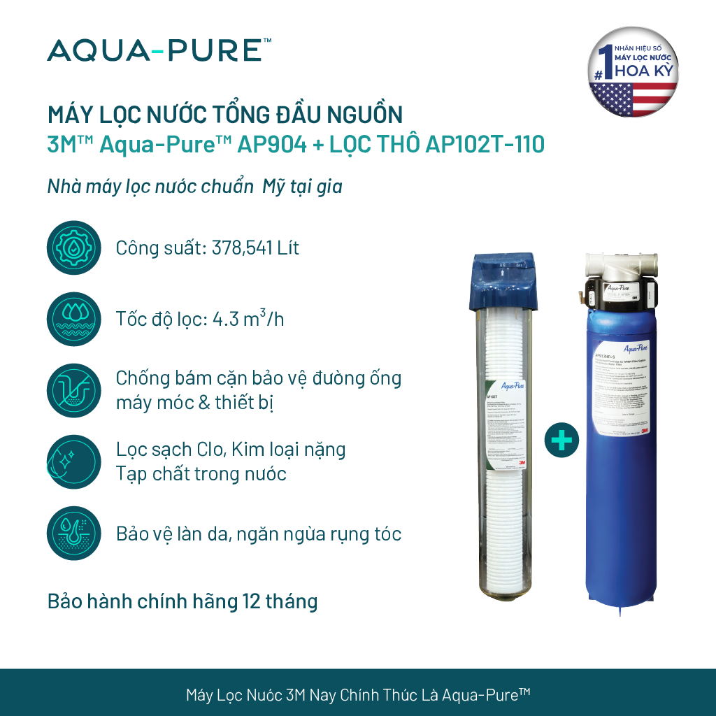  Hệ Thống Lọc Tổng Làm Mềm Nước 3M™ Aqua-Pure™ Dành Cho Biệt Thự - Villa 