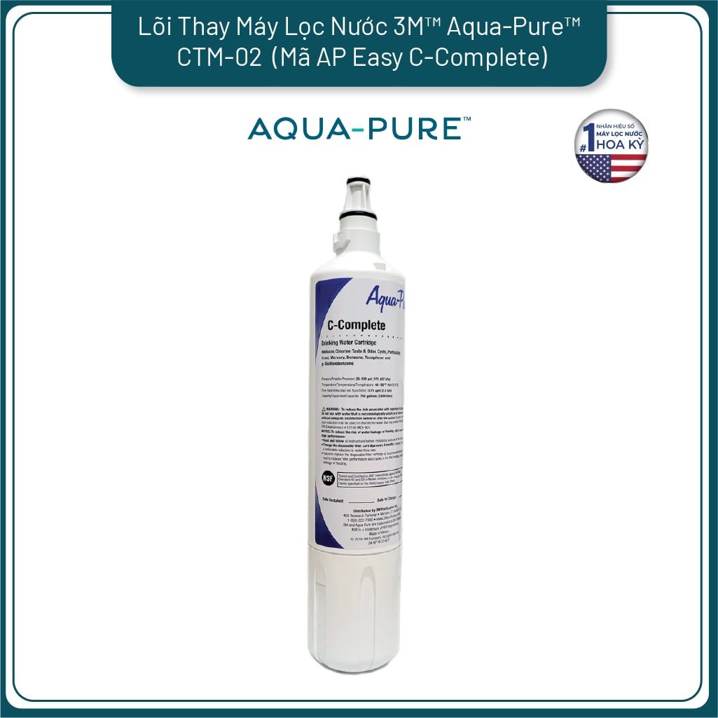  Lõi Thay Cho Máy Lọc Nước Để Bàn 3M™ Aqua-Pure™ CTM-02 (Mã Lõi C-Complete) 