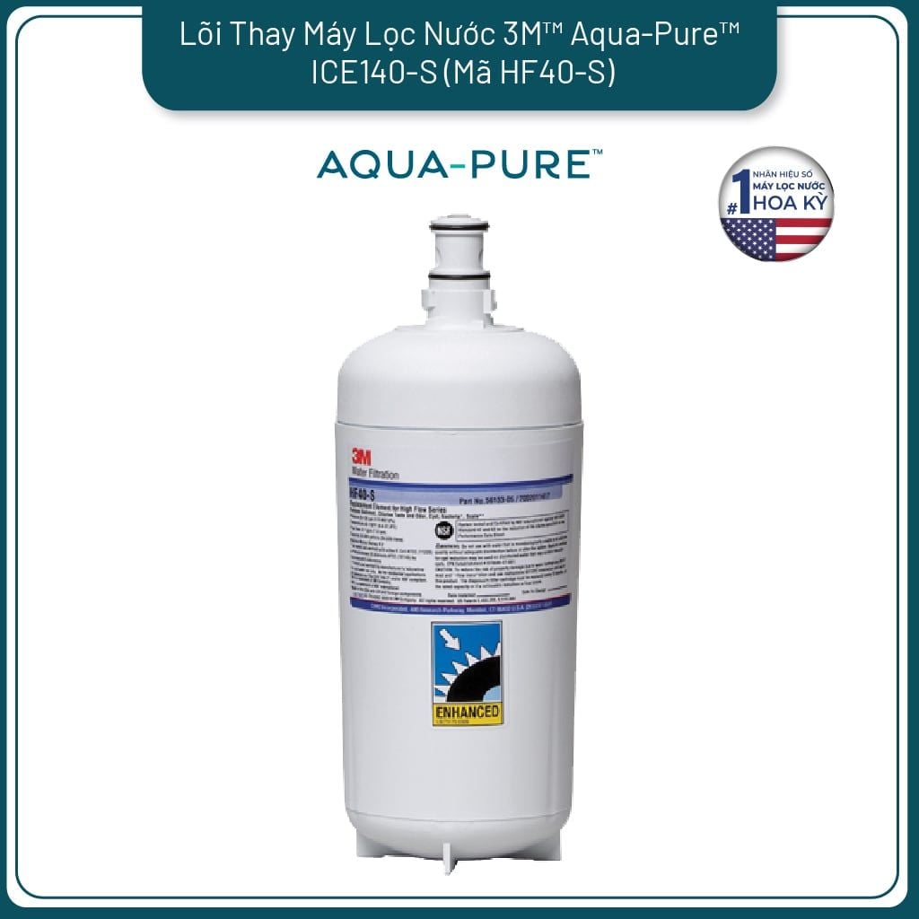  Lõi Thay Cho Máy Lọc Nước 3M™ Aqua-Pure™ ICE140-S & FF100 (MÃ HF40-S) 