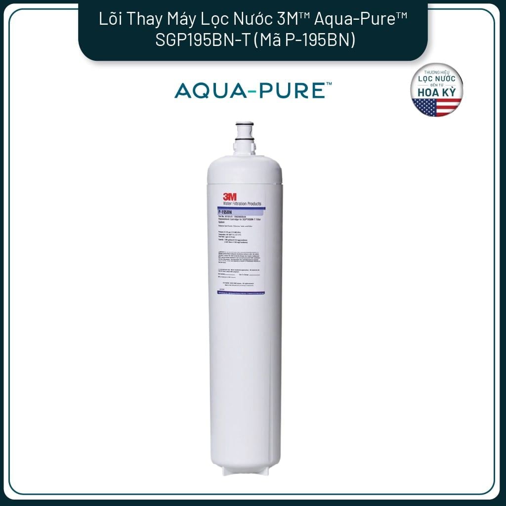 Lõi Lọc Thay Thế Cho Máy Lọc Nước 3M™ Aqua-Pure™ SGP195BN-T (Mã lõi P-195BN) 