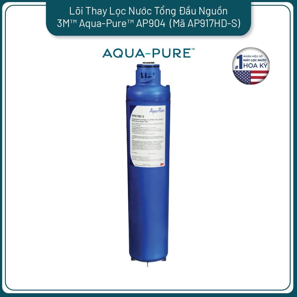  Lõi Thay Thế Cho Máy Lọc Nước Tổng Đầu Nguồn 3M™ Aqua-Pure™ AP904 (Mã AP917HD-S) 