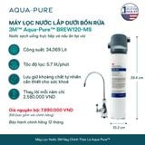  Máy Lọc Nước Lắp Dưới Bồn Rửa 3M™ Aqua-Pure™ BREW120-MS Kèm Vòi 