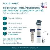  Bộ Sản Phẩm Máy Lọc Nước Lắp Dưới Bồn Rửa 3M™ Aqua-Pure™ BREW120-MS Kèm Lọc Thô Cao Cấp 