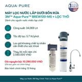  Bộ Sản Phẩm Máy Lọc Nước Lắp Dưới Bồn Rửa 3M™ Aqua-Pure™ BREW120-MS Kèm Lọc Thô Cao Cấp 