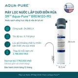  Máy Lọc Nước Lắp Dưới Bồn Rửa 3M™ Aqua-Pure™ BREW120-MS Kèm Vòi 