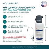  Máy Lọc Nước Lắp Dưới Bồn Rửa 3M™ Aqua-Pure™ ICE140S-WOI Kèm Vòi 3M 