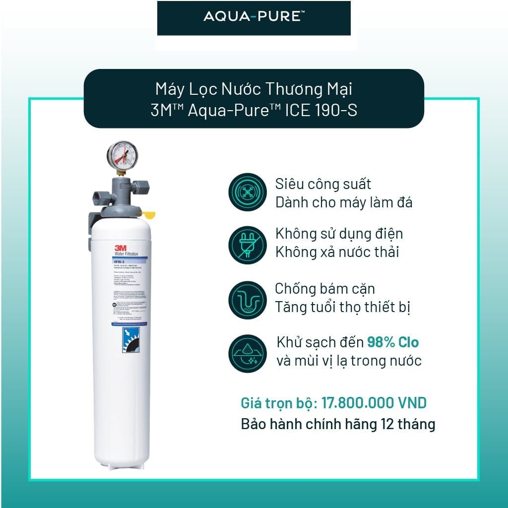  Máy Lọc Nước Công Suất Lớn Dành Cho Thương Mại 3M™ Aqua-Pure™ ICE190-S 
