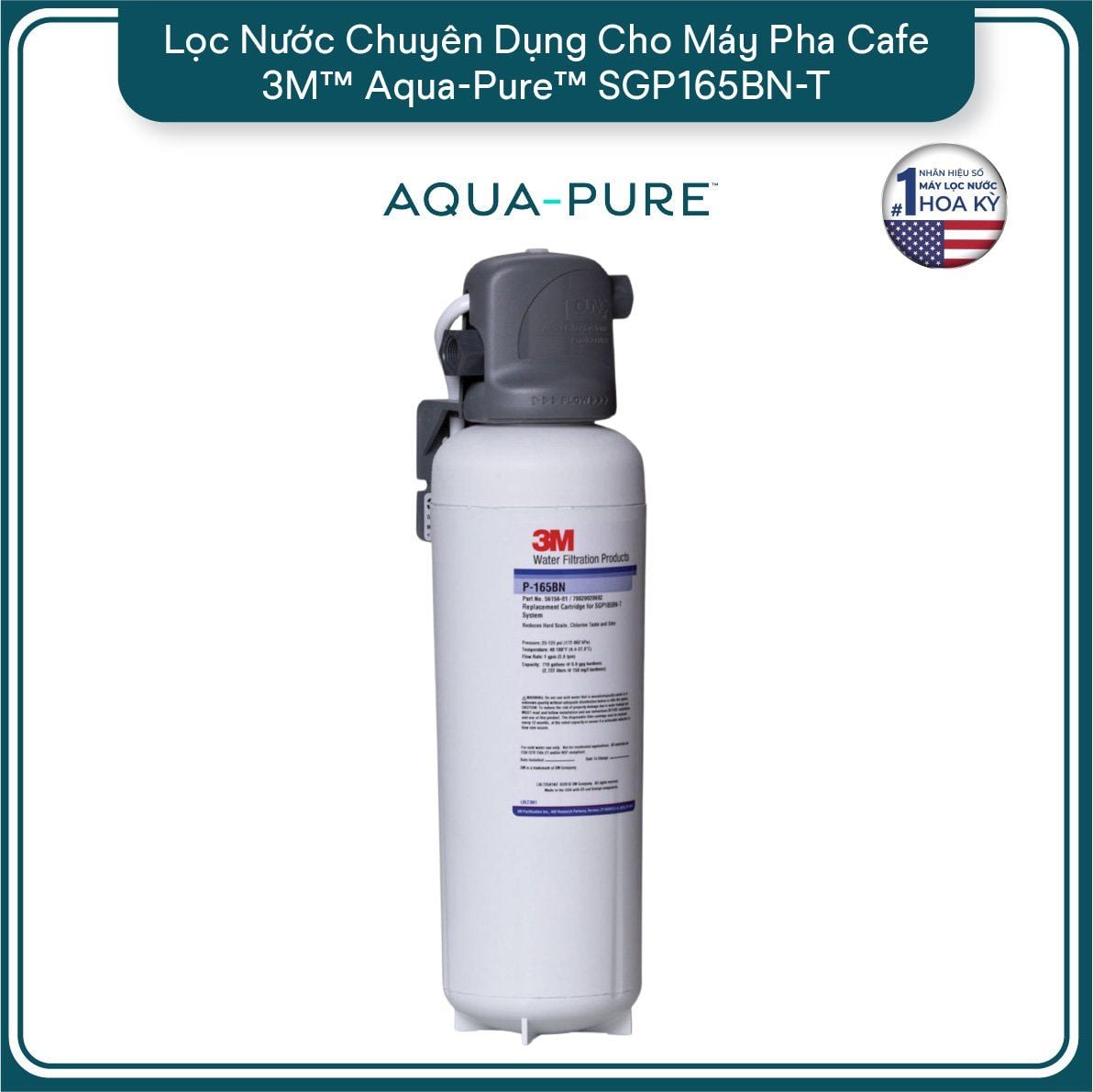 Máy Lọc Nước Chuyên Dụng Cho Máy Pha Cà Phê 3M™ Aqua-Pure™ SGP165BN-T 