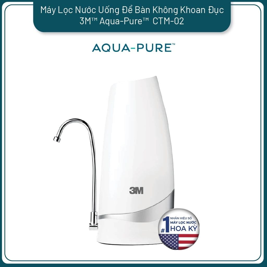  Máy Lọc Nước Uống Để Bàn Không Dùng Điện 3M™ Aqua-Pure™ CTM-02 