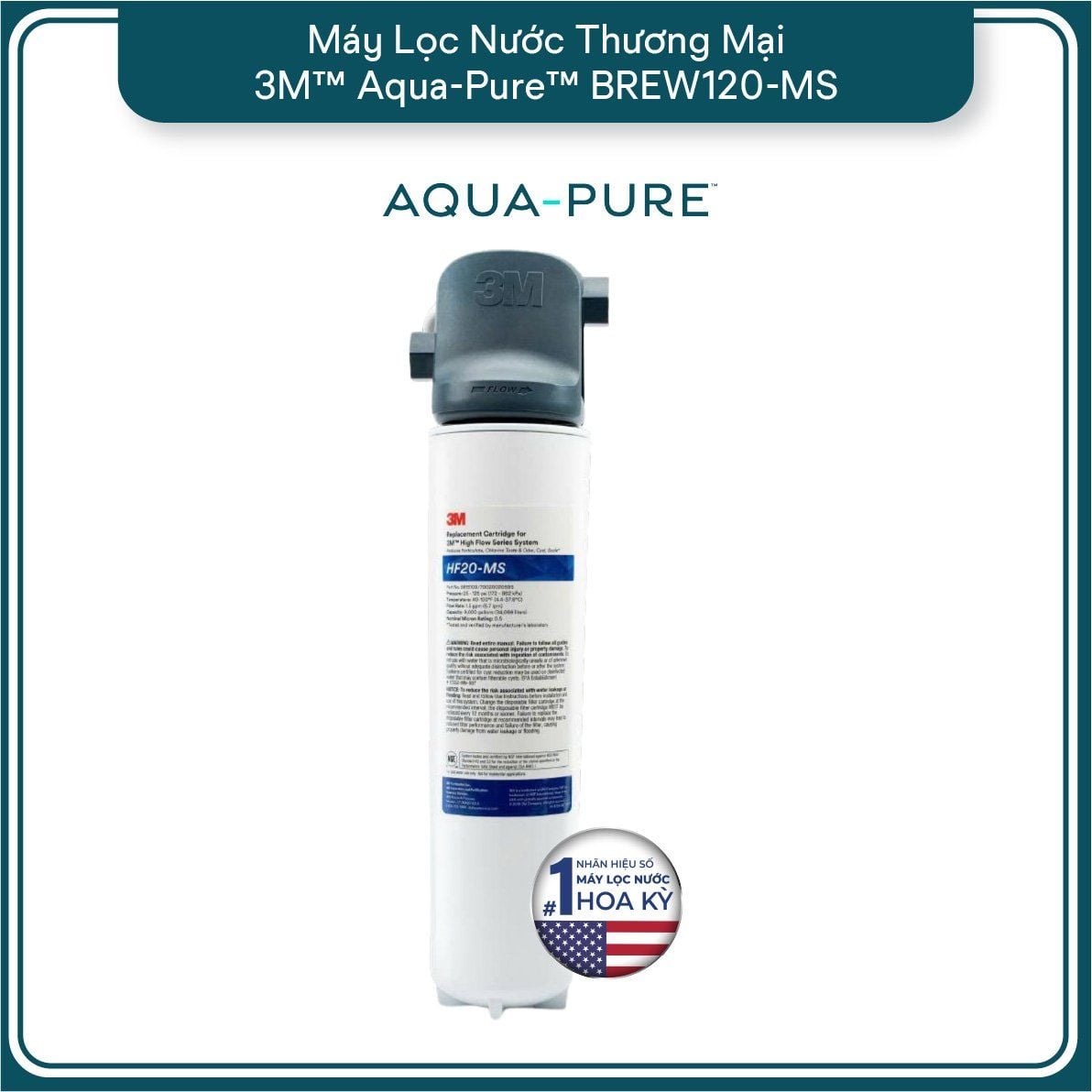  Máy Lọc Nước 3M™ Aqua-Pure™ BREW120-MS Công Suất Lớn Dành Cho Thương Mại 