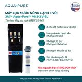  Cây Lọc Nước Nóng Lạnh VN3-3V-BL (Tích Hợp Máy Lọc Nước 3M™ Aqua-Pure™ BREW120-MS) 