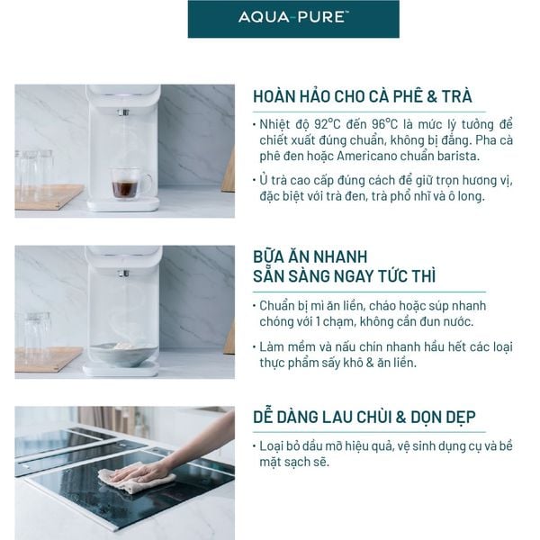 Máy lọc nước nóng lạnh để bàn cao cấp Aqua-Pure HCD-3C
