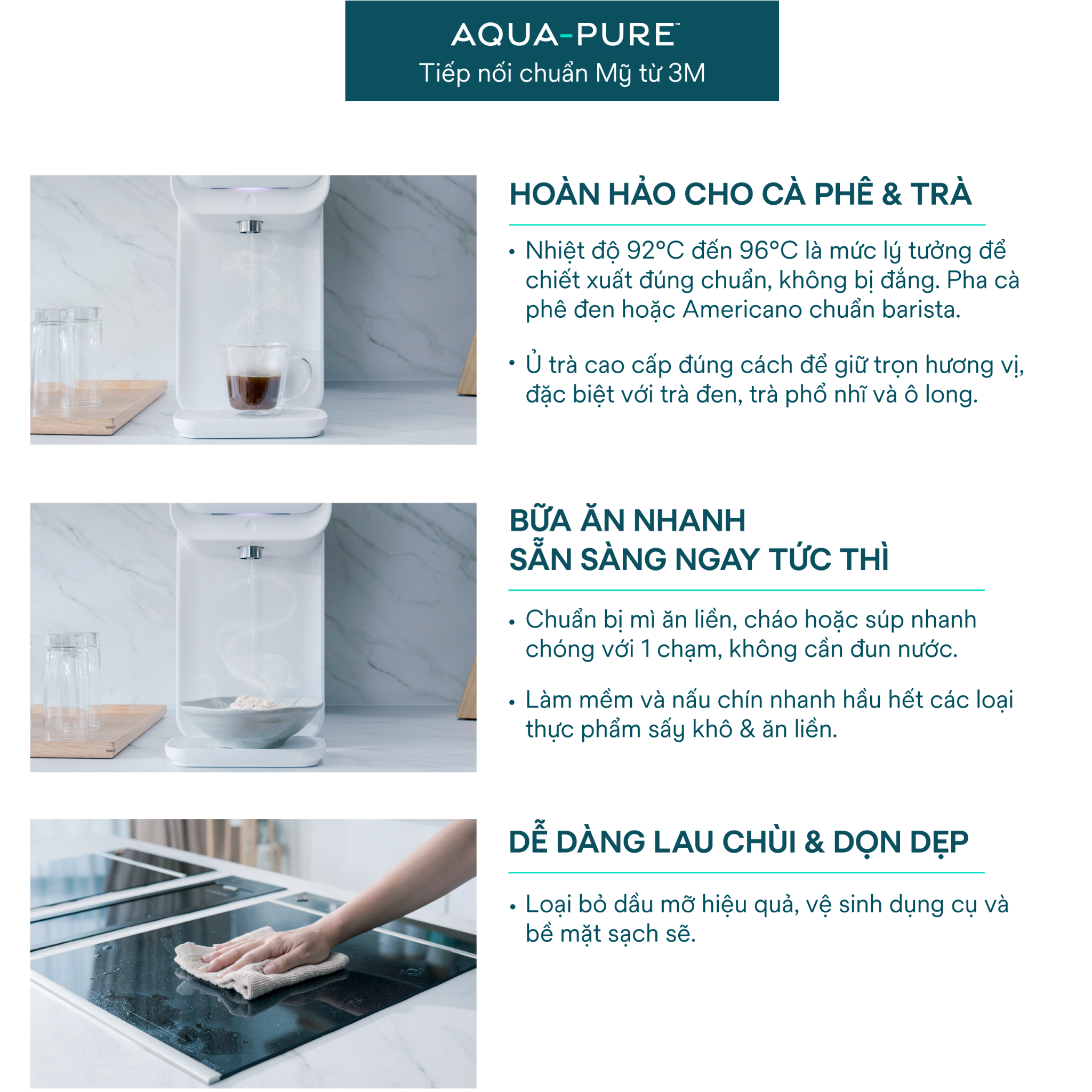  Máy Lọc Nước Nóng Lạnh Để Bàn Cao Cấp Aqua-Pure™ HCD-3C 