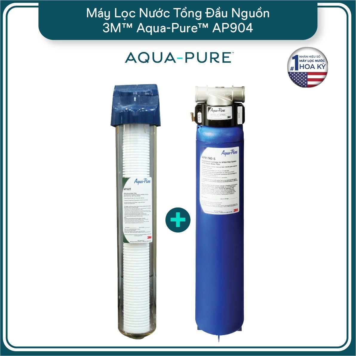  Máy Lọc Nước Tổng Đầu Nguồn 3M™ Aqua-Pure™ AP904 Kèm Lọc Thô Aqua-Pure Cao Cấp 