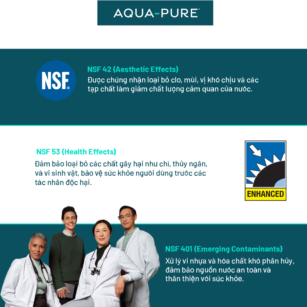  Máy Lọc Nước Lắp Dưới Bồn Rửa 3M™ Aqua-Pure™ ICE140-S Kèm Vòi 