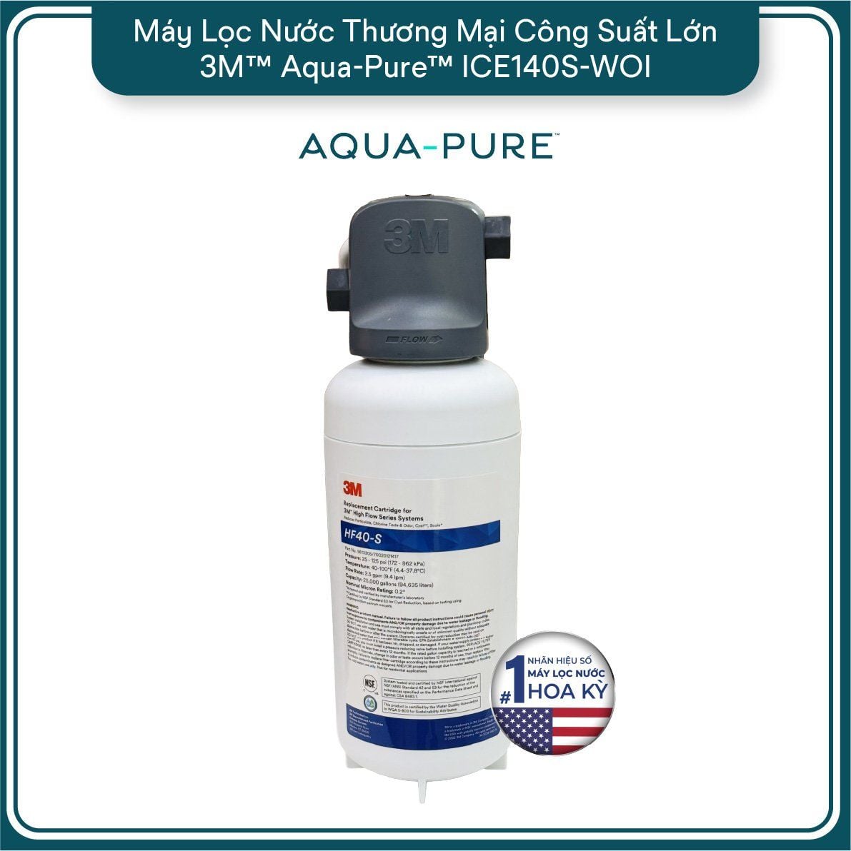  Máy Lọc Nước Dành Cho Nhà Hàng, Quán Cà Phê 3M™ Aqua-Pure™ ICE140S-WOI 
