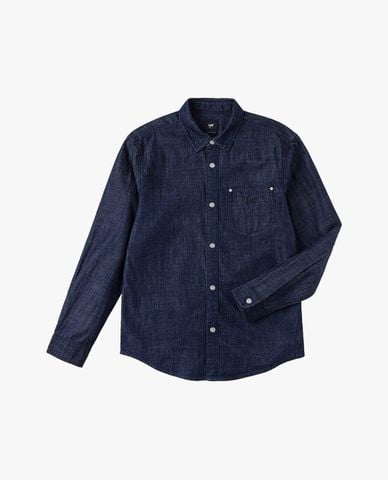  LEE - Áo sơ mi denim nam tay dài phối túi thêu logo 