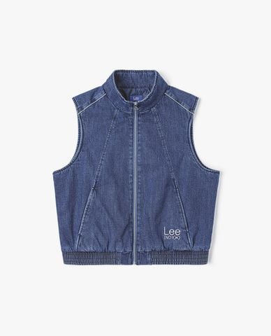  LEE - Áo khoác gilet nữ denim Indigo Seasonal 