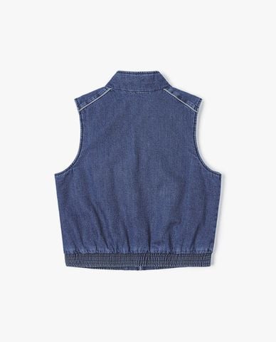  LEE - Áo khoác gilet nữ denim Indigo Seasonal 