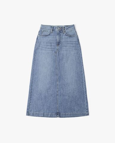  LEE - Chân váy denim midi xẻ tà Modern 