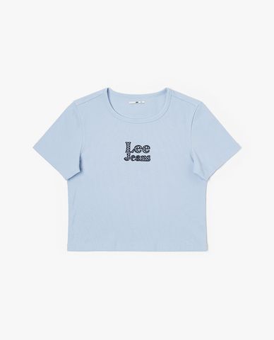  LEE - Áo croptop nữ cổ tròn tay ngắn Modern Regular 