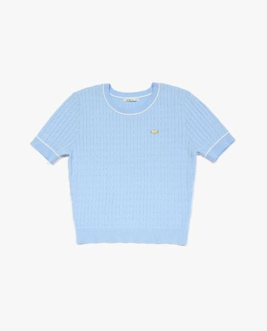  LEE - Áo sweater nữ cổ tròn tay ngắn Modern Seasonal 