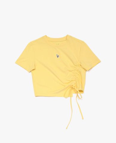  LEE - Áo croptop nữ cổ tròn tay ngắn Modern Seasonal 