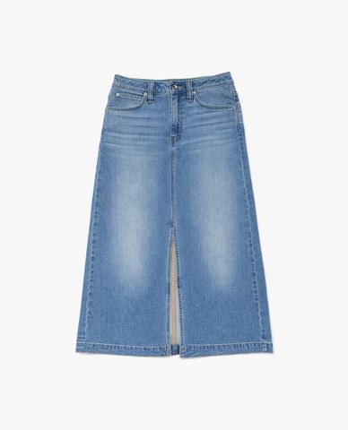  LEE - Chân váy denim midi xẻ tà Modern 