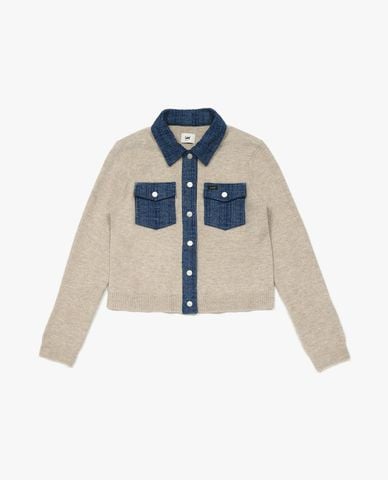  LEE - Áo khoác cardigan nữ tay dài Indigo 
