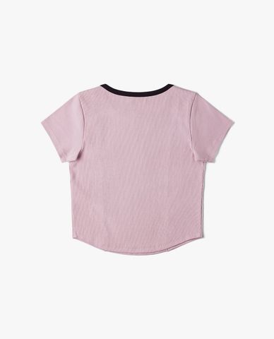  LEE - Áo croptop nữ cổ tròn tay ngắn Modern Seasonal 