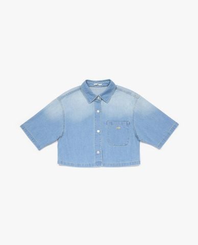  LEE - Áo sơ mi denim nữ phom croptop Modern Seasonal 