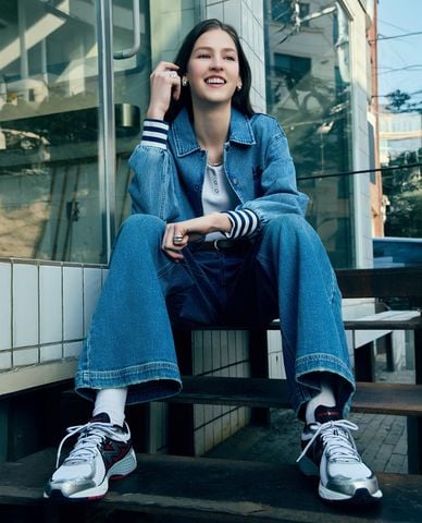  LEE - Áo khoác denim nữ tay dài Modern Seasonal 