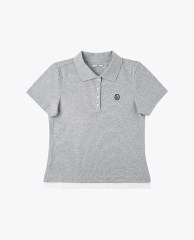  LEE - Áo polo nữ cổ bẻ tay ngắn phối viền 