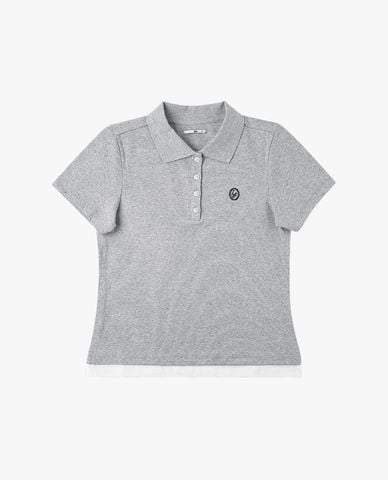  LEE - Áo polo nữ cổ bẻ tay ngắn phối viền 