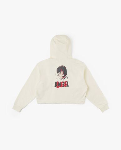  LEE - Áo hoodie nữ tay dài in họa tiết Angel Chen 