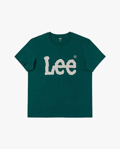  LEE - Áo thun nam cổ tròn tay ngắn phối logo 