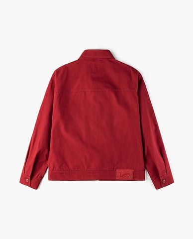  LEE - Áo khoác denim nam cổ bẻ tay dài thêu logo 