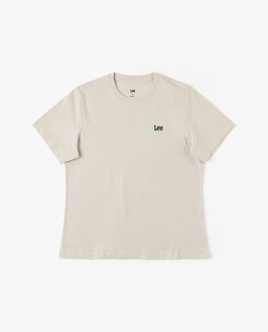  LEE - Áo thun nữ cổ tròn tay ngắn thêu logo 