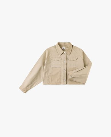  LEE - Áo khoác croptop nữ tay dài phối túi Seasonal 