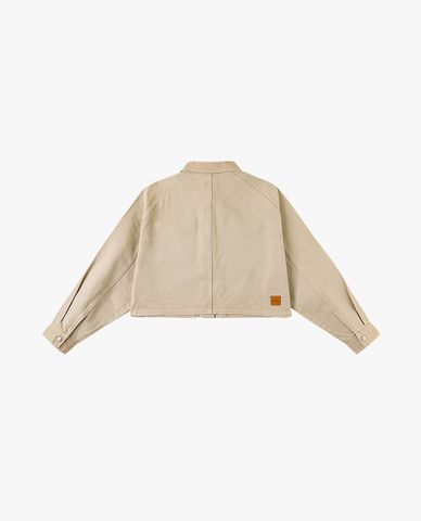  LEE - Áo khoác croptop nữ tay dài phối túi Seasonal 