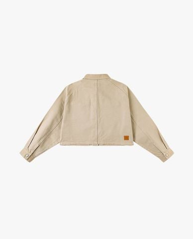  LEE - Áo khoác croptop nữ tay dài phối túi Seasonal 