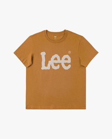  LEE - Áo thun nam cổ tròn tay ngắn phối logo 