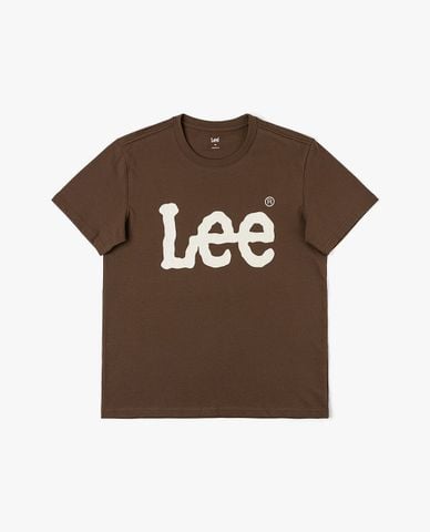  LEE - Áo thun nam cổ tròn tay ngắn phối logo 